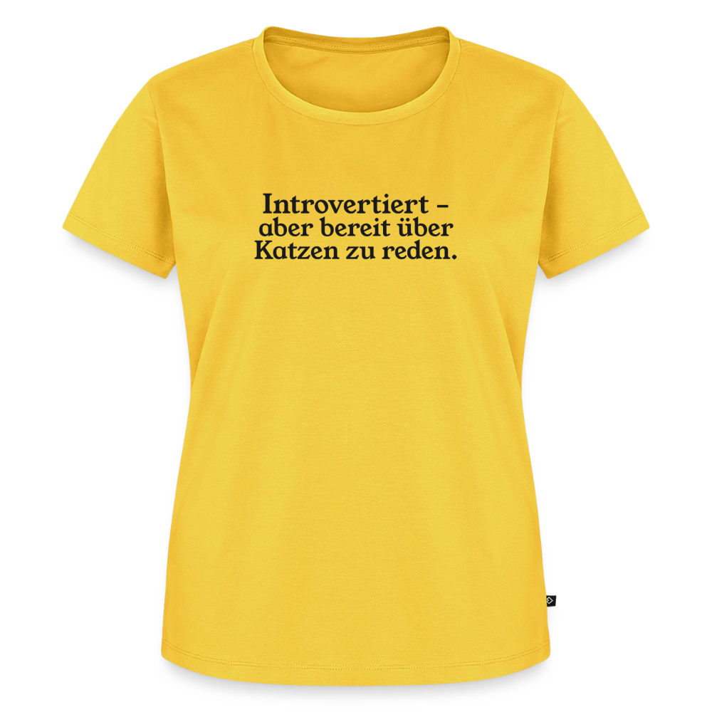 Introvertiert - aber bereit über Katzen zu reden. - sun yellow