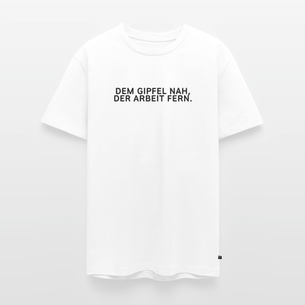 Dem Gipfel nah, der Arbeit fern. - white