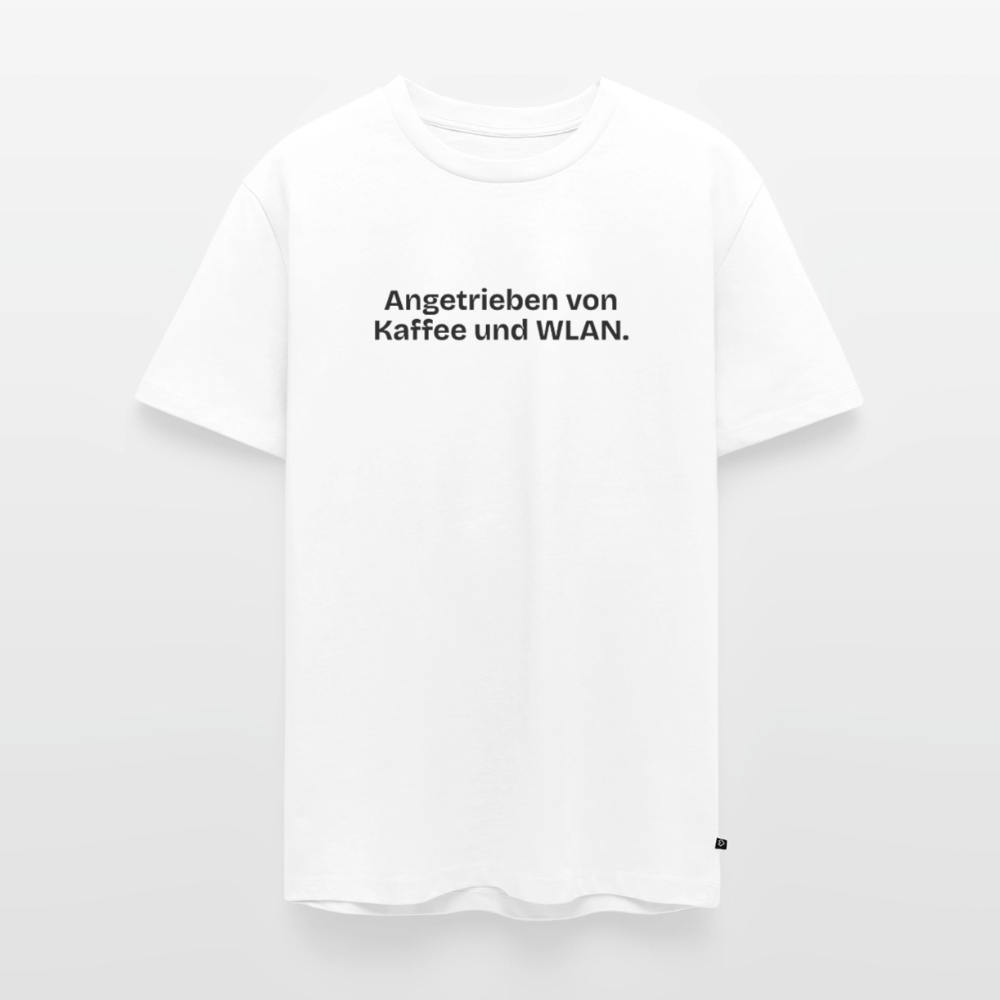 Angetrieben von Kaffee und WLAN. - white