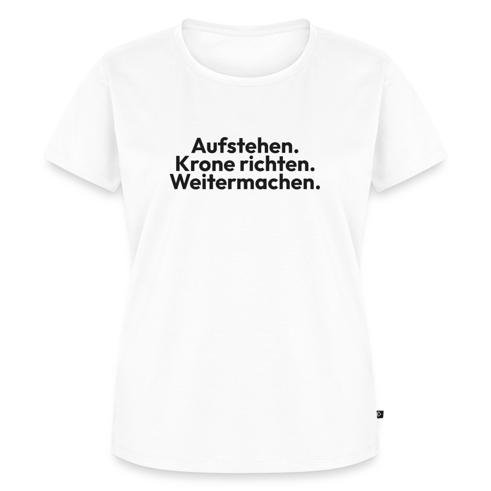 Aufstehen. Krone richten. Weitermachen. - white